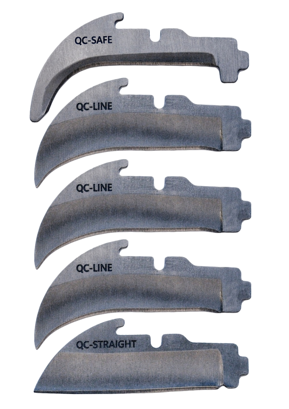 MADI Lockback Quick-Change Assorted 5pc Blade Pack - Lineman Pointed (3), Straight (1), & Safety (1)