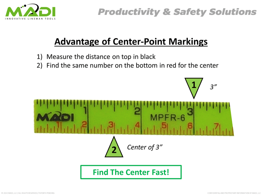 6' Fiberglass Folding Ruler