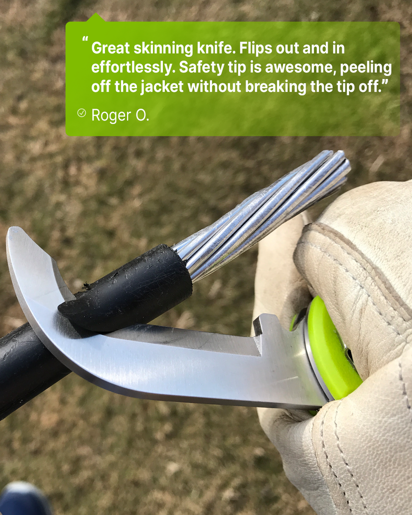 OneFlip™ Safety Blade Lineman Knife